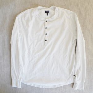Good Man Brand White Henley LS